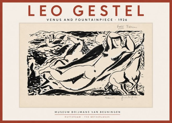 Leo Gestel Venus and Fountainpiece No4 - Plakat