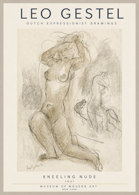 Leo Gestel Kneeling Nude No3 - Plakat