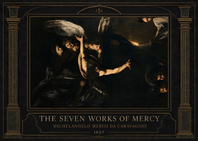Michelangelo Merisi da Caravaggio The Seven Works of Mercy II No3 - Plakat