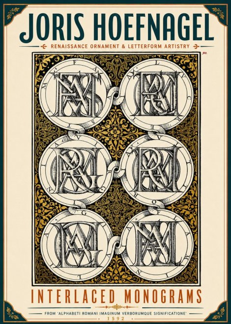 Joris Hoefnagel Interlaced Monograms No6 - Plakat