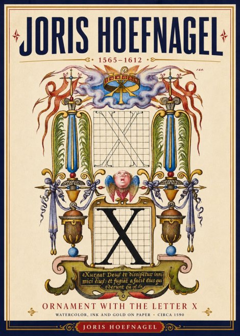 Joris Hoefnagel Ornament with the Letter X No4 - Plakat