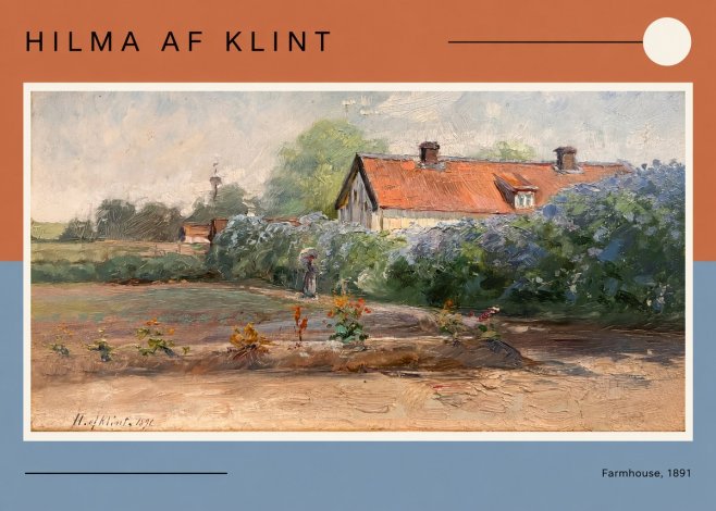 Hilma af Klint Farmhouse, 1891 No4 - Plakat