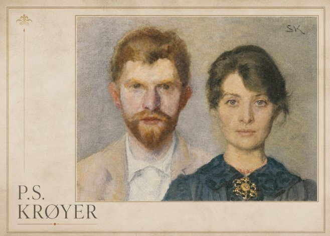 P.S. Krøyer Self-portrait with Marie Krøyer No1 - Plakat