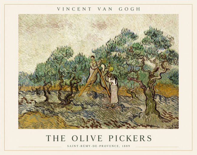 Van Gogh The Olive Pickers No1 - Plakat