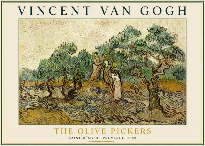Van Gogh The Olive Pickers No3 - Plakat