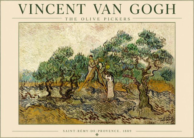 Van Gogh The Olive Pickers No4 - Plakat