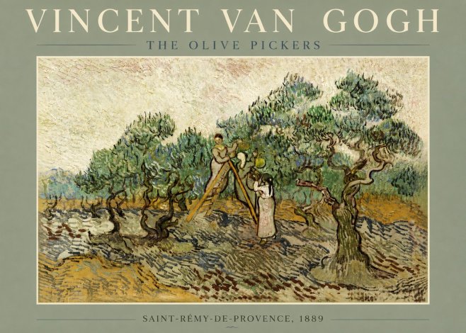 Van Gogh The Olive Pickers No5 - Plakat