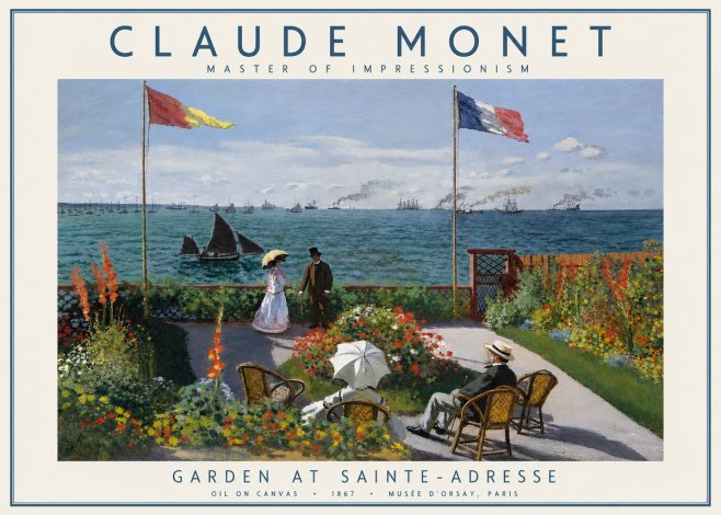 Monet Garden at Sainte-adresse No3 - Plakat
