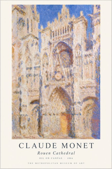 Monet Rouen Cathedral No1 - Plakat