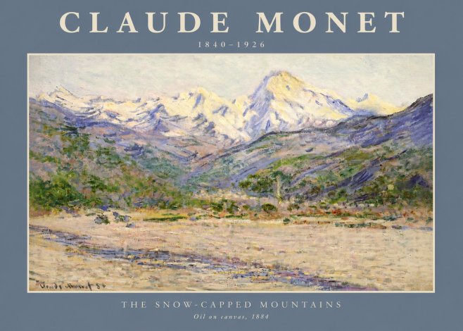 Monet The Snow-capped Mountains No2 - Plakat