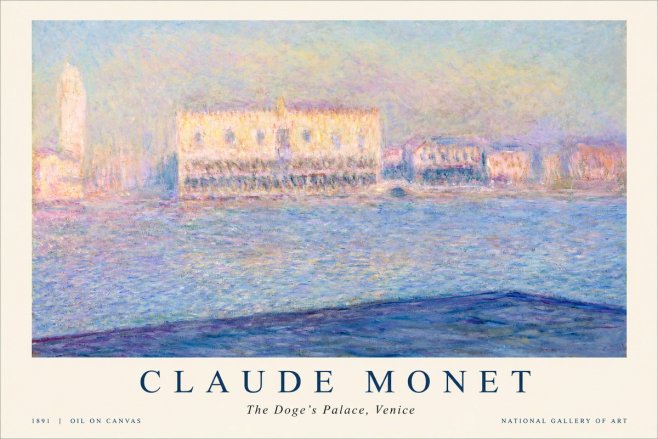 Monet The Doge's Palace, Venice No1 - Plakat