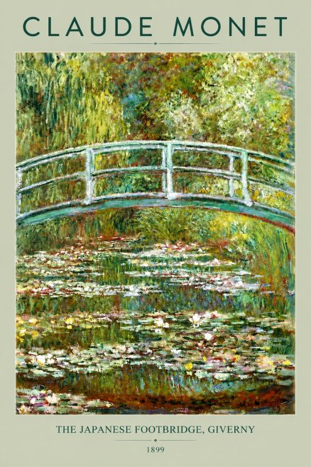 Monet The Japanese Footbridge, Giverny No5 - Plakat