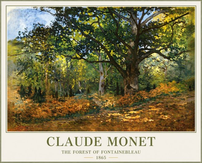 Monet The Forest of Fontainebleau No3 - Plakat