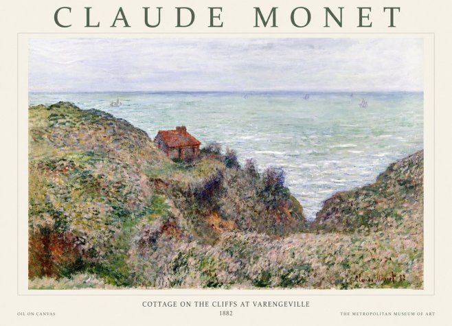 Monet Cottage on the Cliffs at Varengeville No1 - Plakat