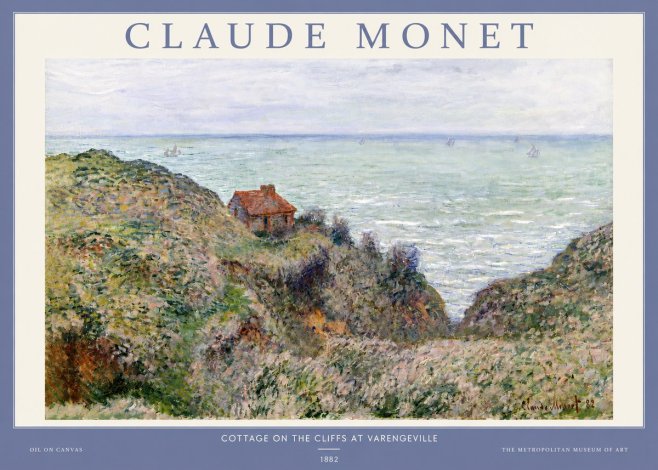 Monet Cottage on the Cliffs at Varengeville No2 - Plakat