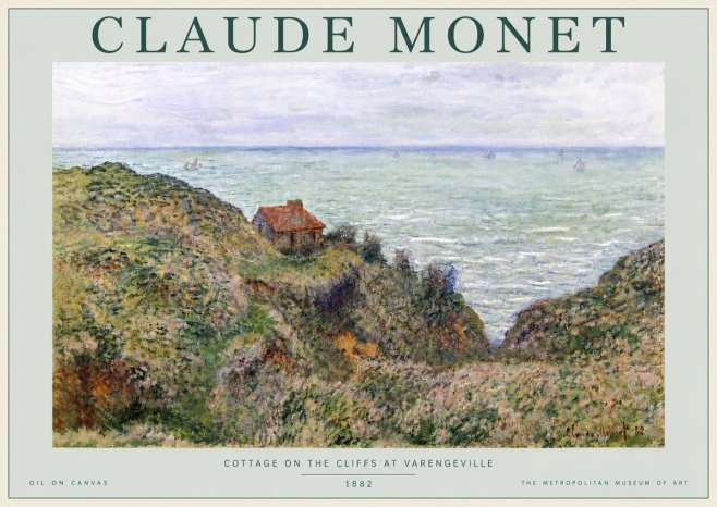 Monet Cottage on the Cliffs at Varengeville No4 - Plakat