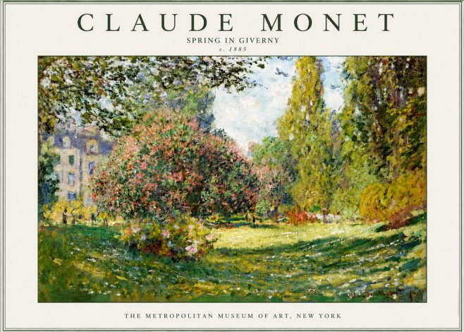 Monet Spring in Giverny No3 - Plakat