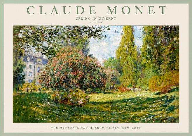 Monet Spring in Giverny No5 - Plakat