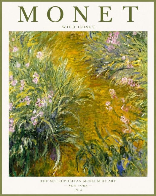Monet Wild Irises No5 - Plakat