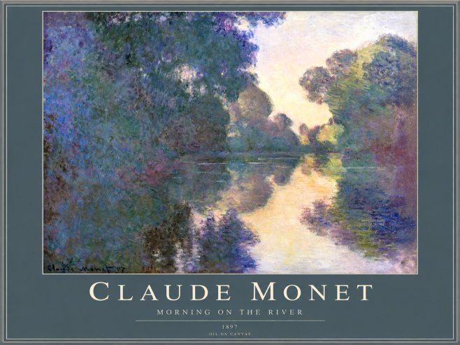 Monet Morning on the River No2 - Plakat