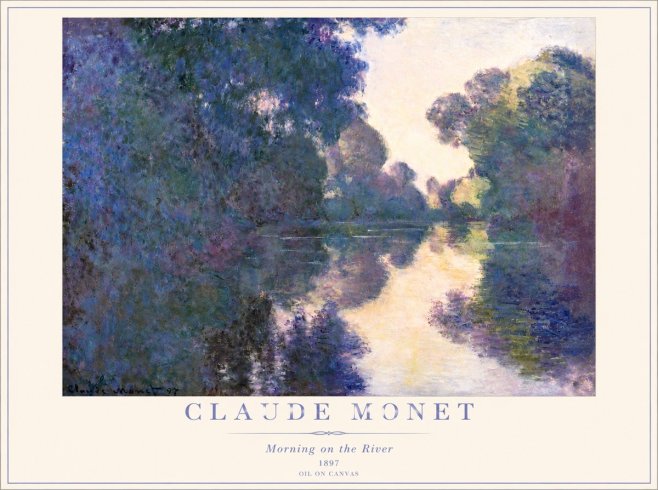 Monet Morning on the River No3 - Plakat