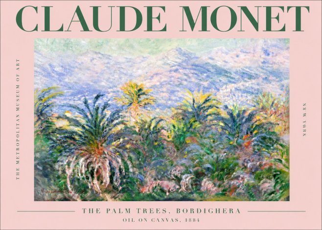 Monet The Palm Trees, Bordighera No4 - Plakat