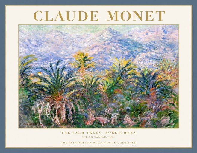 Monet The Palm Trees, Bordighera No5 - Plakat