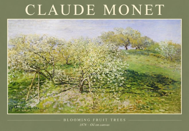 Monet Blooming Fruit Trees No3 - Plakat