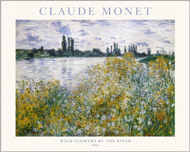 Monet Wild Flowers by the River No1 - Plakat