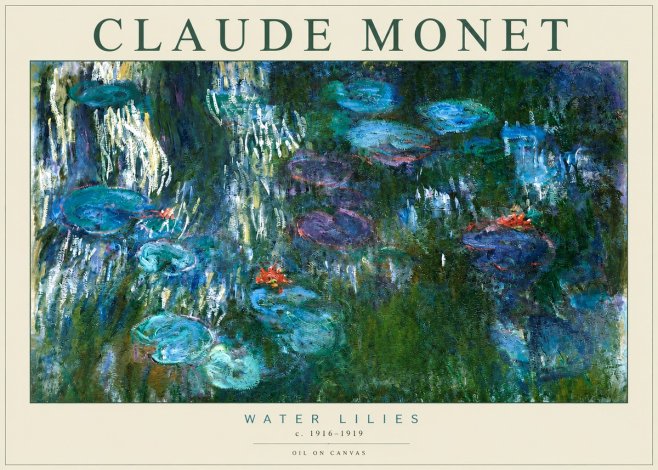 Monet Water Lilies IV No2 - Plakat