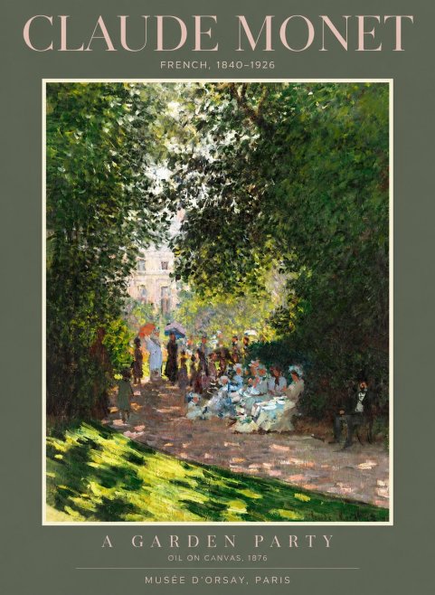 Monet A Garden Party No2 - Plakat