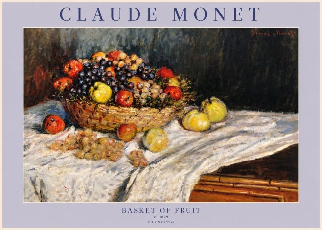 Monet Basket of Fruit No2 - Plakat