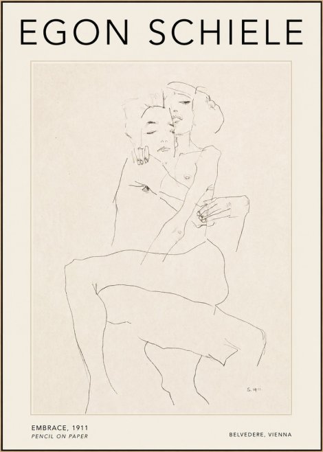 Schiele Embrace, 1911 No2 - Plakat
