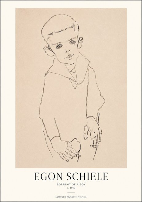 Schiele Portrait of a Boy No1 - Plakat