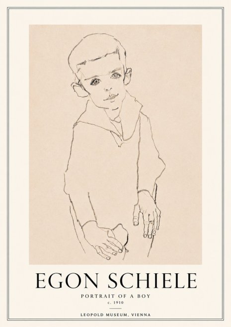 Schiele Portrait of a Boy No3 - Plakat