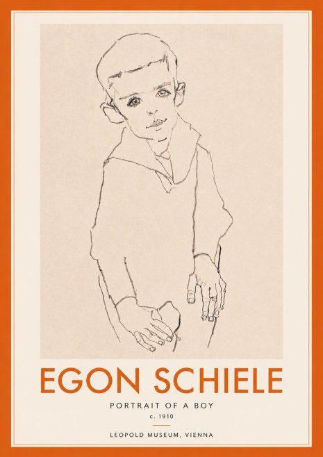 Schiele Portrait of a Boy No4 - Plakat