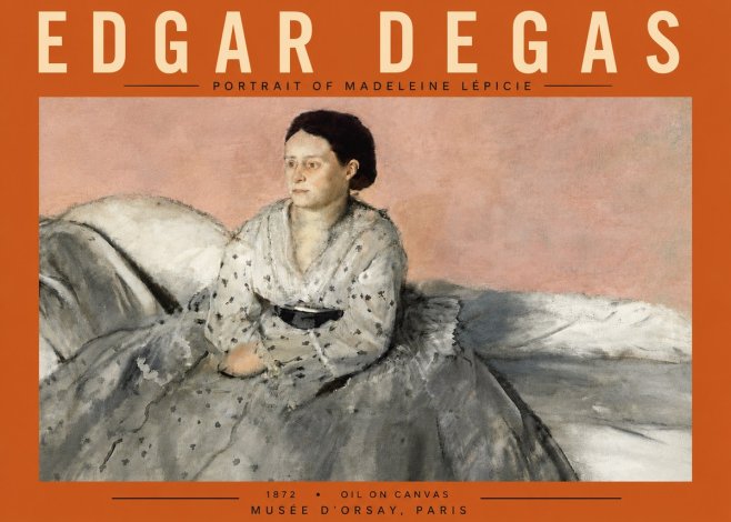 Edgar Degas Portrait of Madeleine Lépicie No5 - Plakat