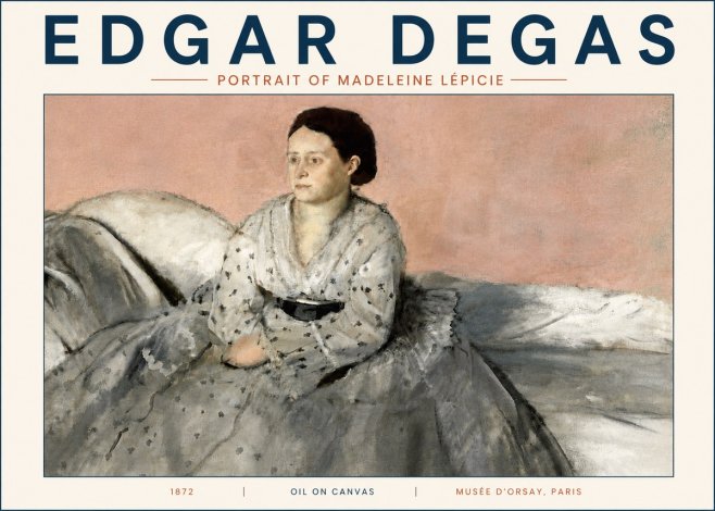 Edgar Degas Portrait of Madeleine Lépicie No6 - Plakat