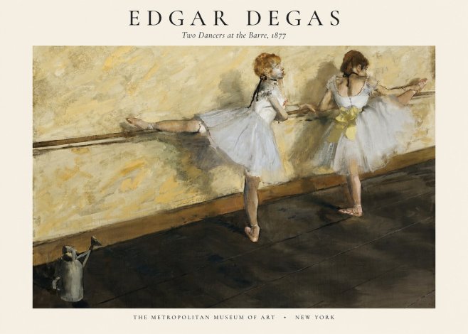 Edgar Degas Two Dancers at the Barre, 1877 No1 - Plakat