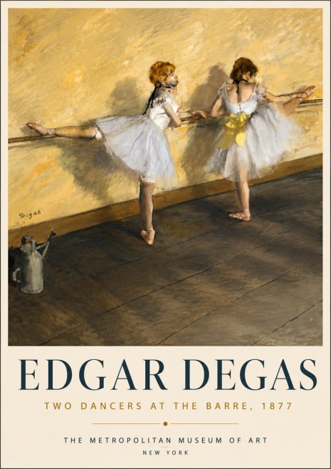 Edgar Degas Two Dancers at the Barre, 1877 No3 - Plakat