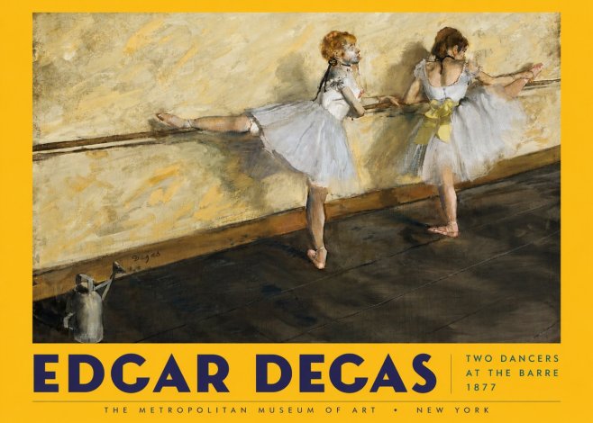 Edgar Degas Two Dancers at the Barre, 1877 No5 - Plakat