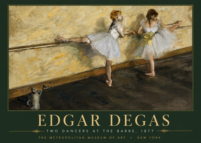 Edgar Degas Two Dancers at the Barre, 1877 No6 - Plakat
