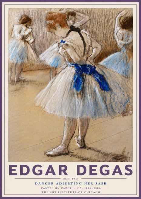 Edgar Degas Dancer Adjusting Her Sash No6 - Plakat