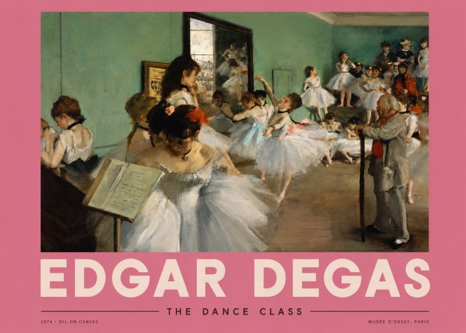 Edgar Degas The Dance Class I No2 - Plakat