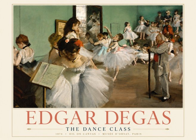 Edgar Degas The Dance Class I No5 - Plakat