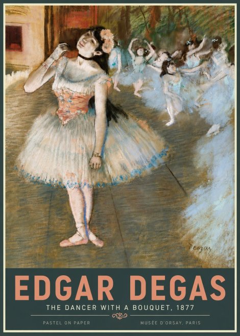Edgar Degas The Dancer with a Bouquet No6 - Plakat