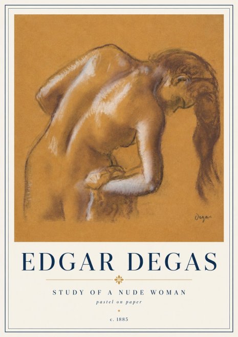 Edgar Degas Study of a Nude Woman I No3 - Plakat