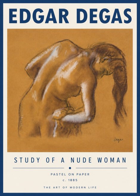 Edgar Degas Study of a Nude Woman I No5 - Plakat