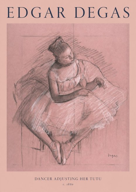 Edgar Degas Dancer Adjusting Her Tutu No1 - Plakat