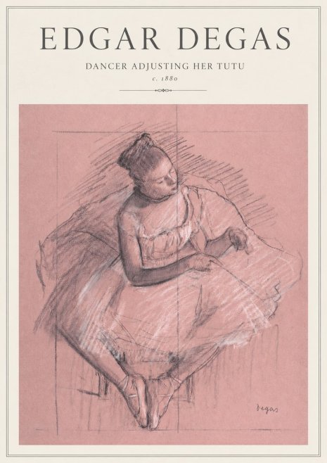 Edgar Degas Dancer Adjusting Her Tutu No3 - Plakat